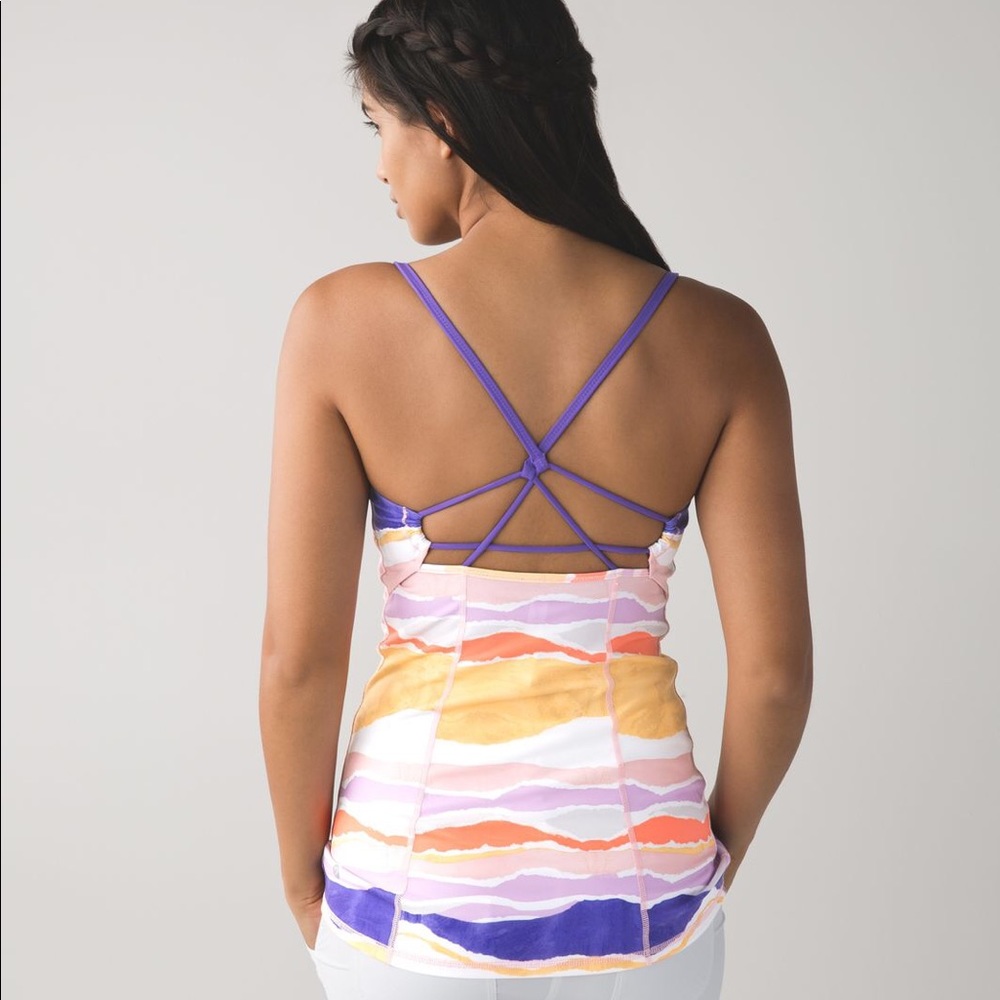 Lululemon Dancing Warrior Tank Iris Flower